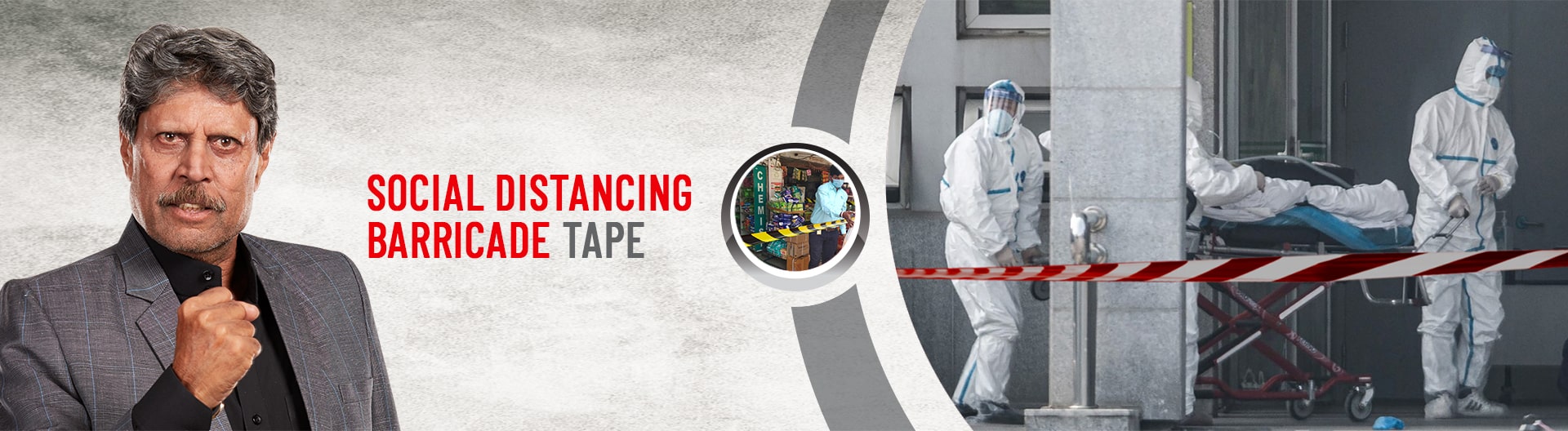 Social Distancing Barricade tape